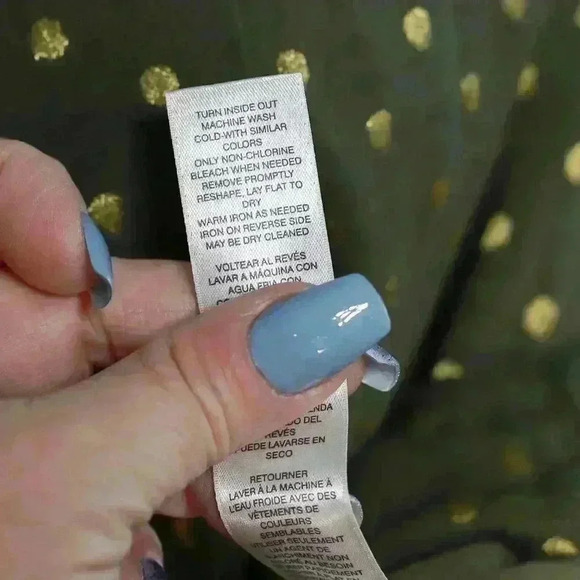 Chico's size 1 green w/gold thread dots;crushed velvet accents on shoulder lined - Picture 14 of 16